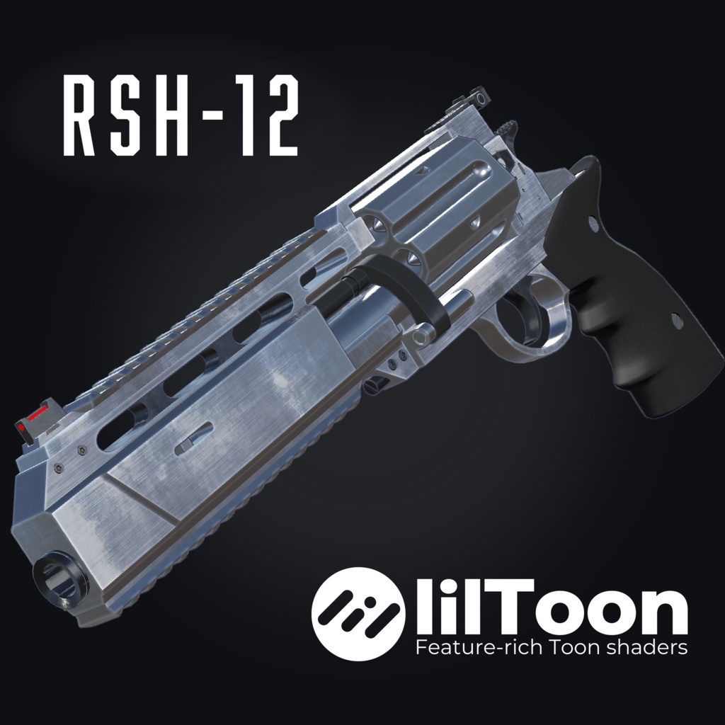 【無料配布】Assault Revolver ‐RSh-12‐【VRChat想定3Dモデル】