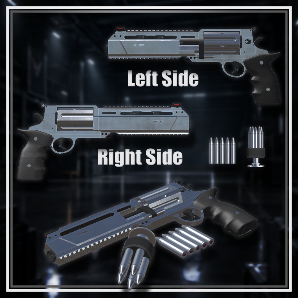 【期間限定SALE中】【VRChat想定・アバターギミック搭載】RSH-12 ‐アサルトリボルバー | ver1.0