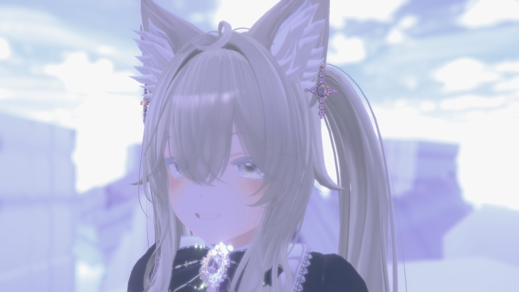 【VRChat】クロスパールイヤリング🐚