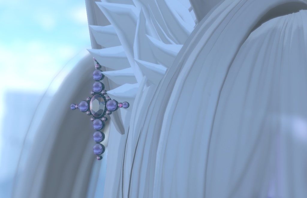 【VRChat】クロスパールイヤリング🐚