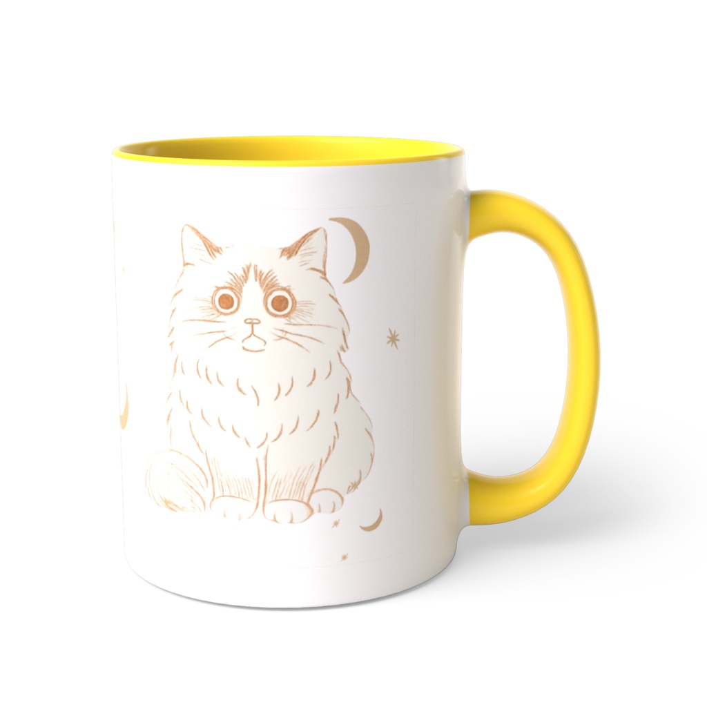 Monchatra ツートーンマグカップ 〈月夜のラグドール〉ラグドール マグカップ