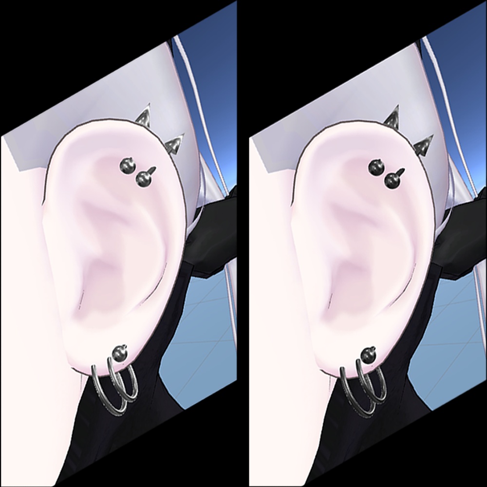 シンプルピアス{VRC}_3D