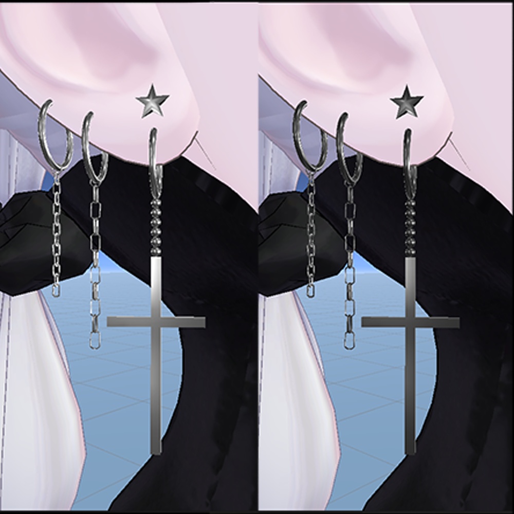 シンプルピアス{VRC}_3D