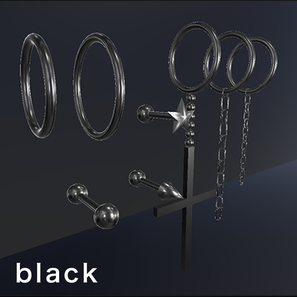 シンプルピアス{VRC}_3D