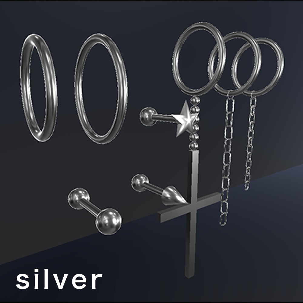 シンプルピアス{VRC}_3D