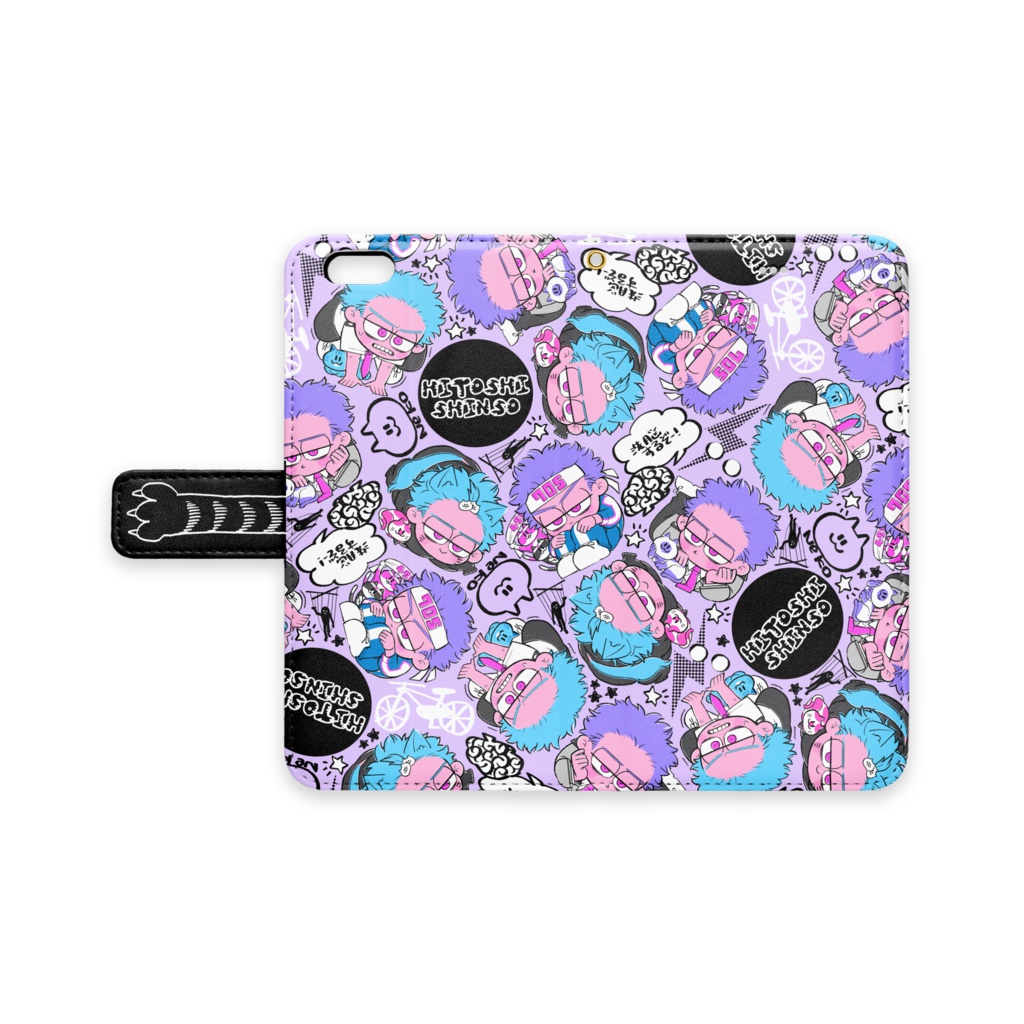 心操人使手帳型スマフォケース【iPhone 各種/ストラップ穴有】