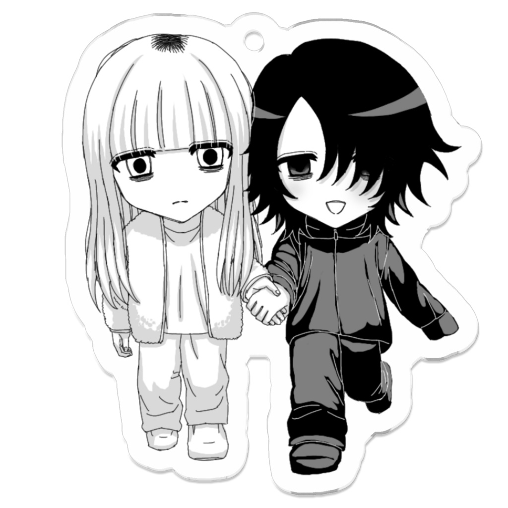 🤍🖤アクリルキーホルダー