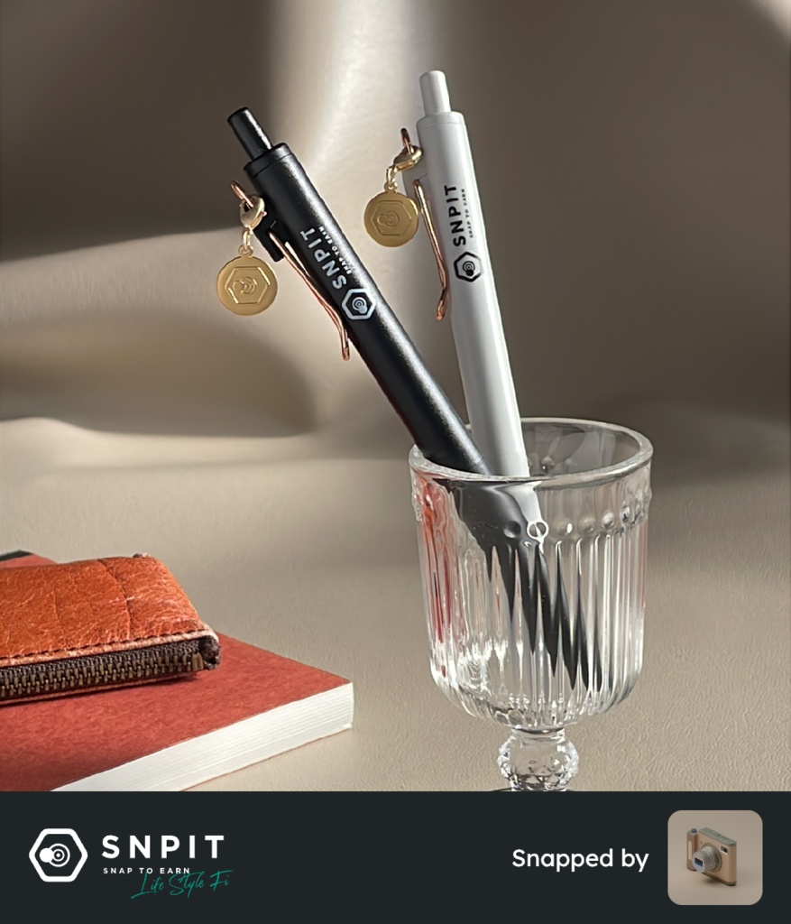 SNPIT コインチャーム付きロゴボールペン  2色セット