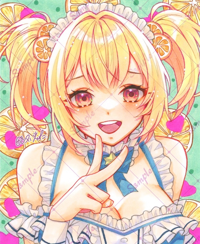【フレームレス原画】水着メイド