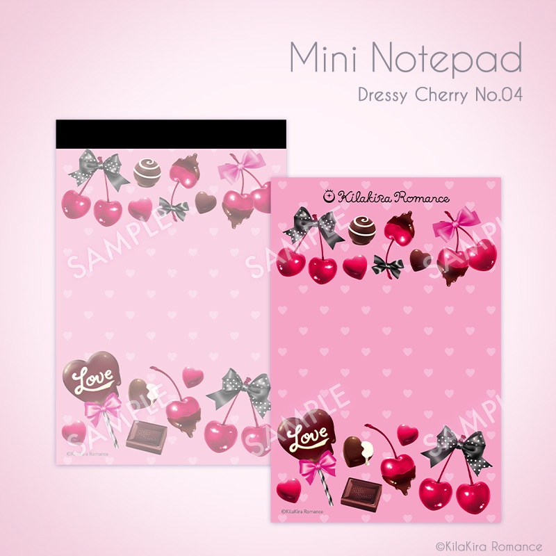 ❎難ありB品❎ メモ帳[Dressy Cherry No.04]