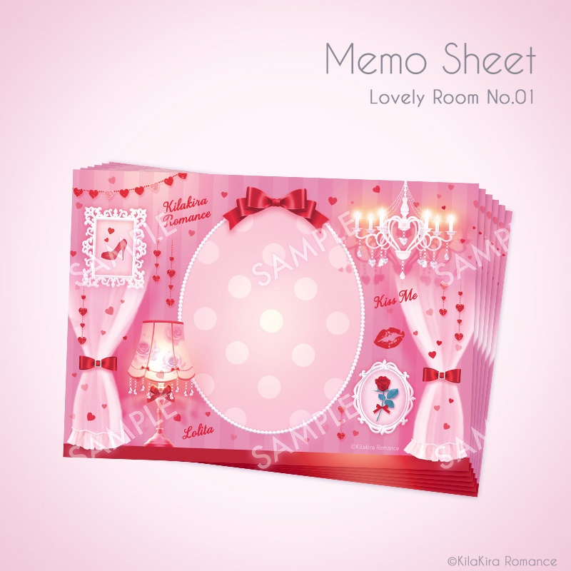 ❤️SALE❤️バラメモ用紙[Lovely Room No.01](ダスティピンクのお部屋)