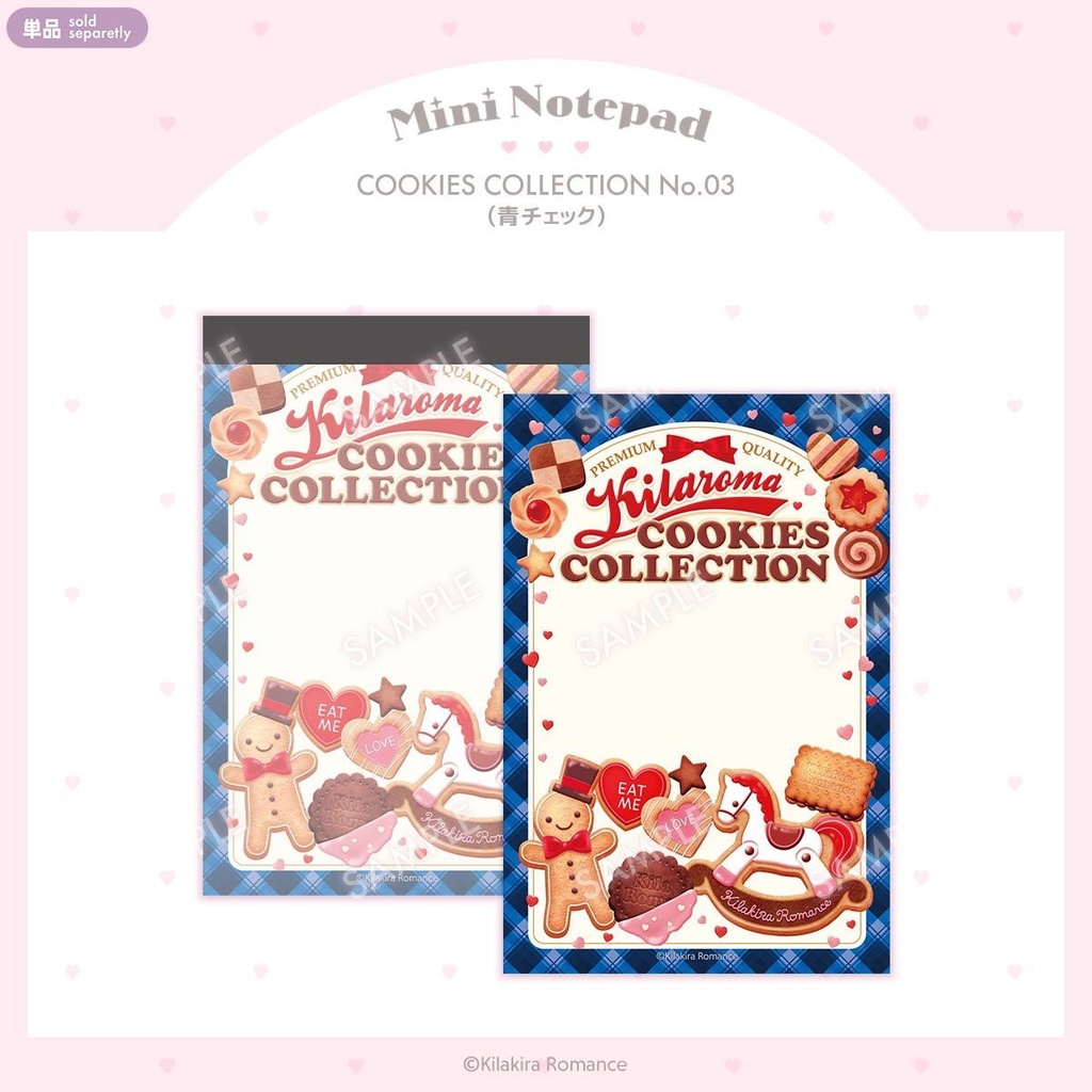 ❤️SALE❤️メモ帳[COOKIES COLLECTION No.03]（青チェック）