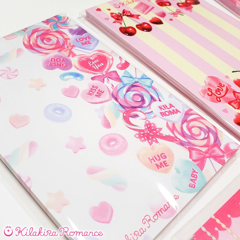 ❎難ありB品❎バラメモ用紙ミニ Candy Waltz No.03(ミルクホワイト×キャンディハーツ)
