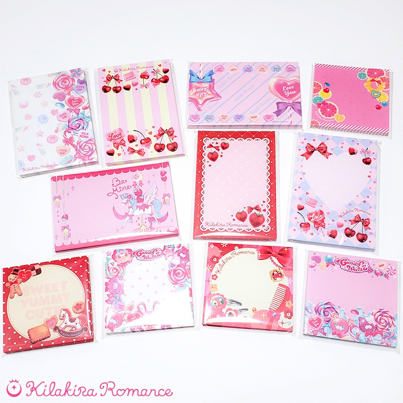 ❎難ありB品❎バラメモ用紙ミニ Candy Waltz No.03(ミルクホワイト×キャンディハーツ)