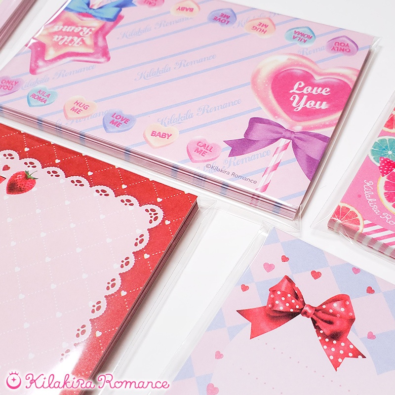 ❤️SALE❤️バラメモ用紙ミニ Candy Waltz No.04(ピンク×ロゴストライプ)