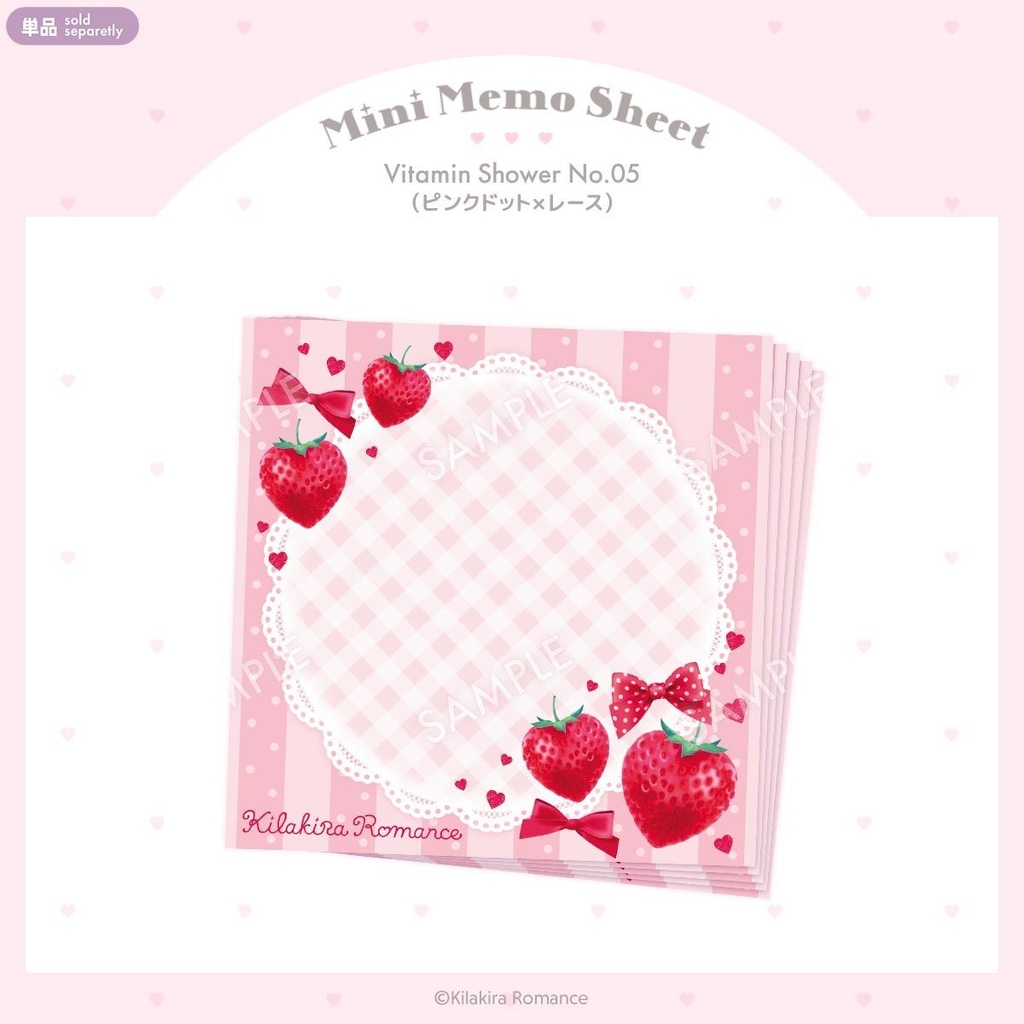 💙限定item💙バラメモ用紙 Vitamin Shower No.05(ピンクドット✕レース)
