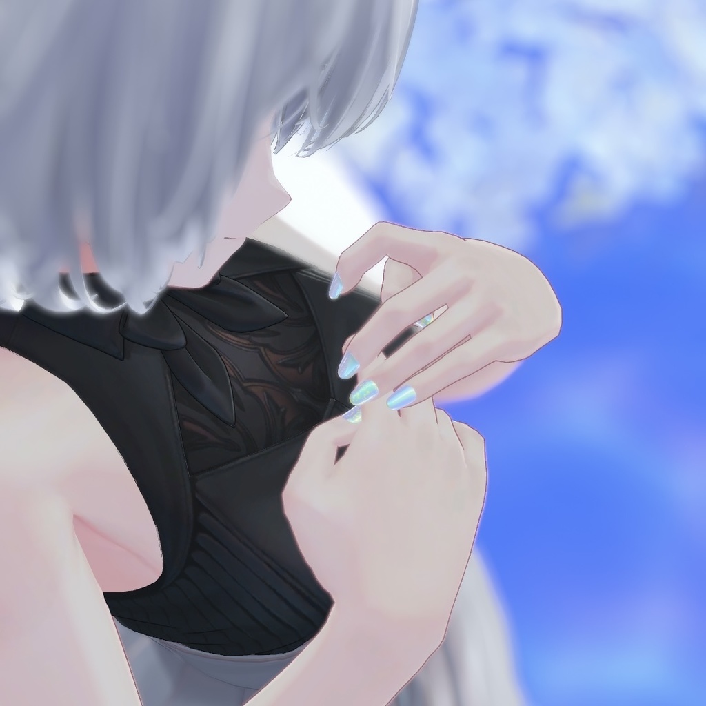 【簡単装着MA対応】【VRC想定】IrisDoropNail【しなの専用】