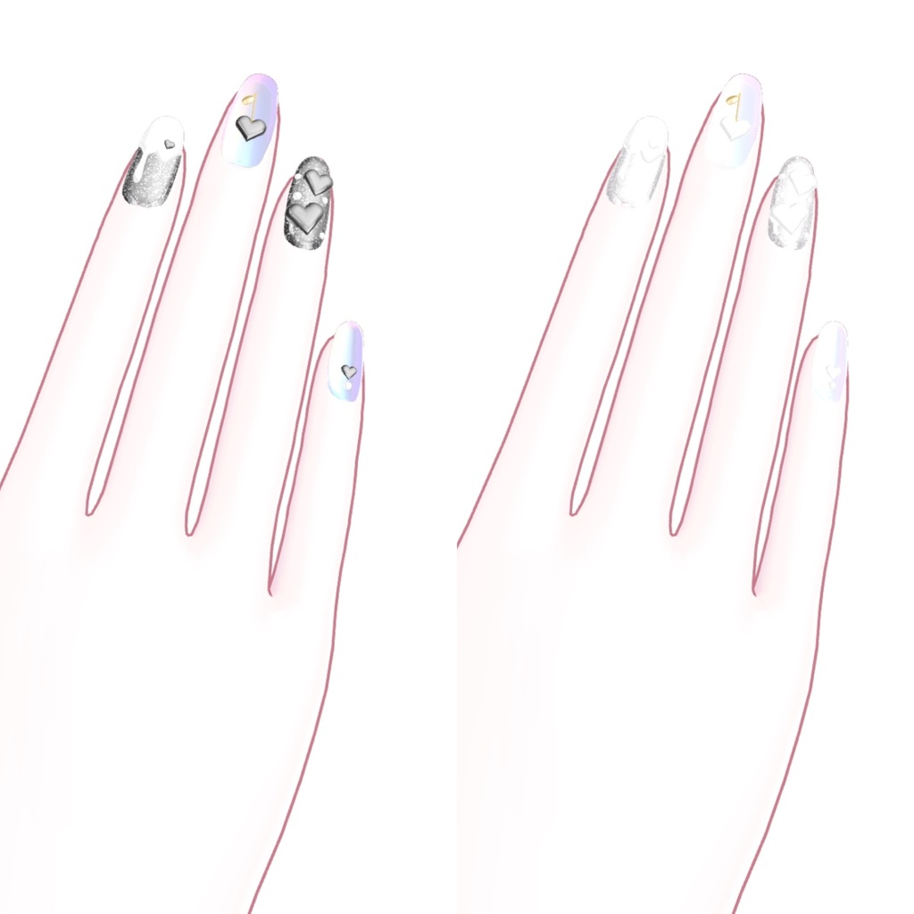 【簡単装着MA対応】CreamSodaNail【VRC想定】