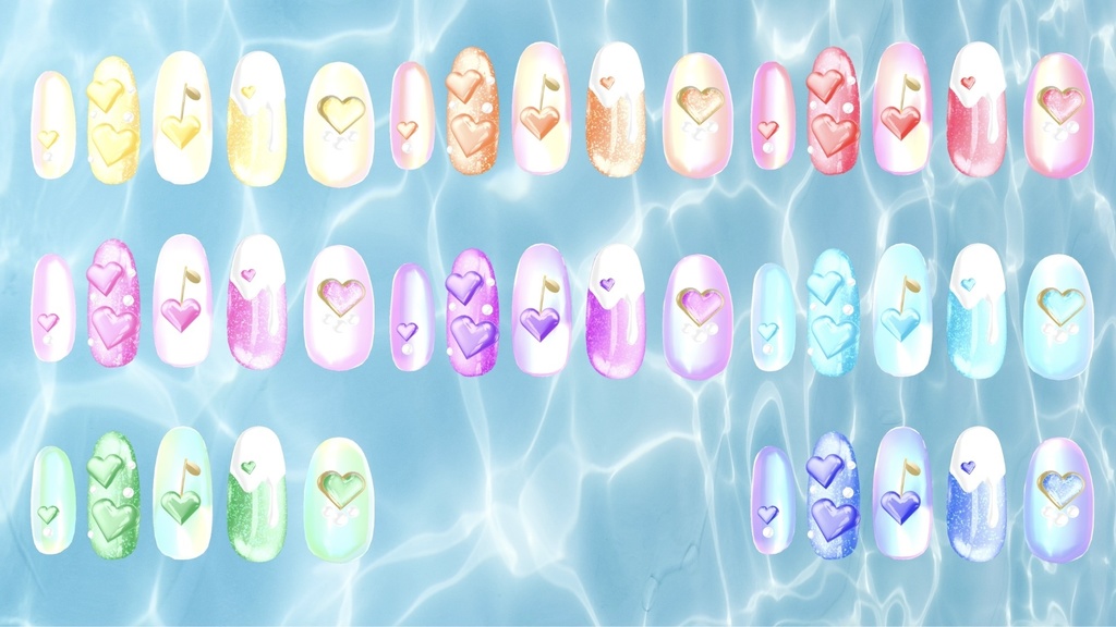 【簡単装着MA対応】CreamSodaNail【VRC想定】