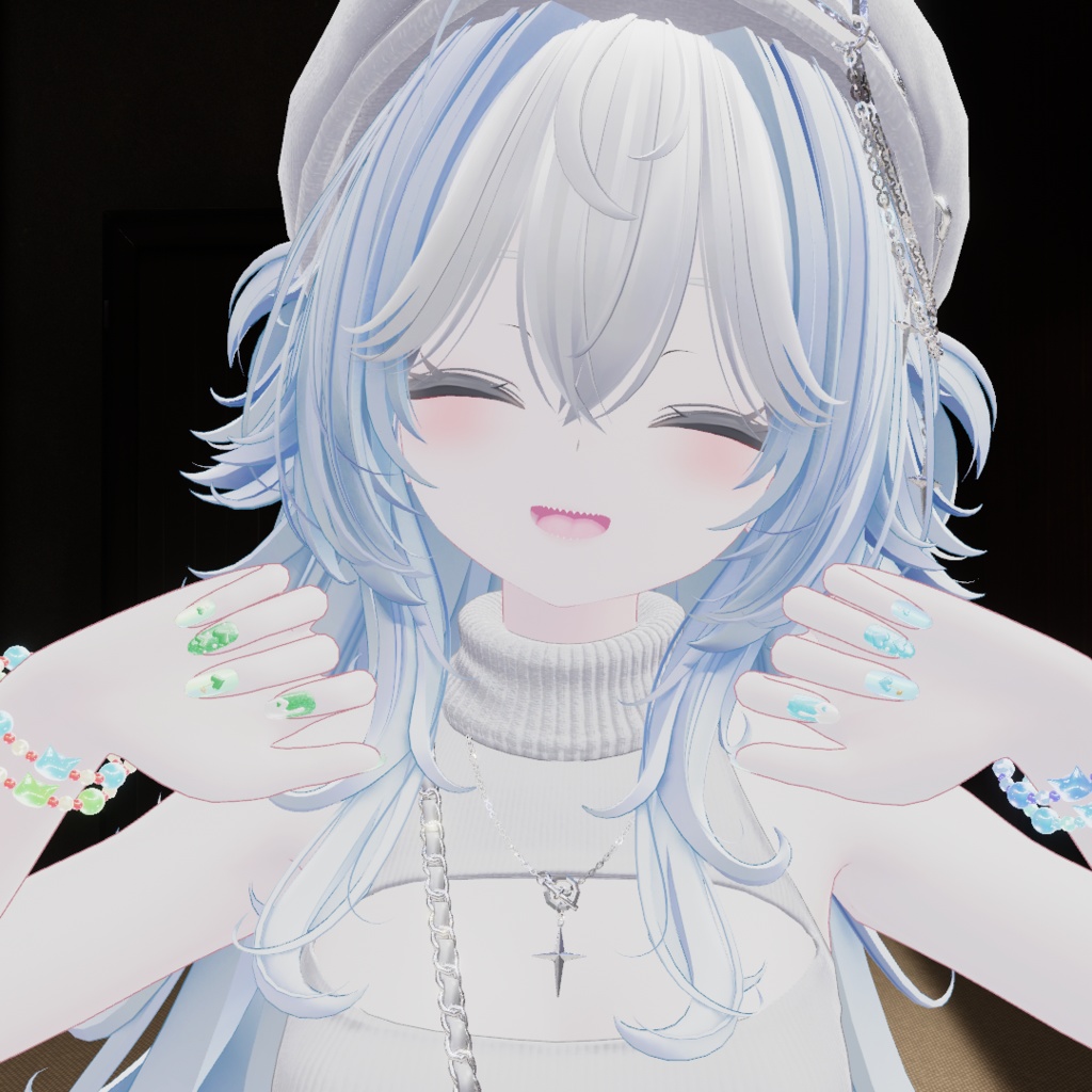 【簡単装着MA対応】CreamSodaNail【VRC想定】