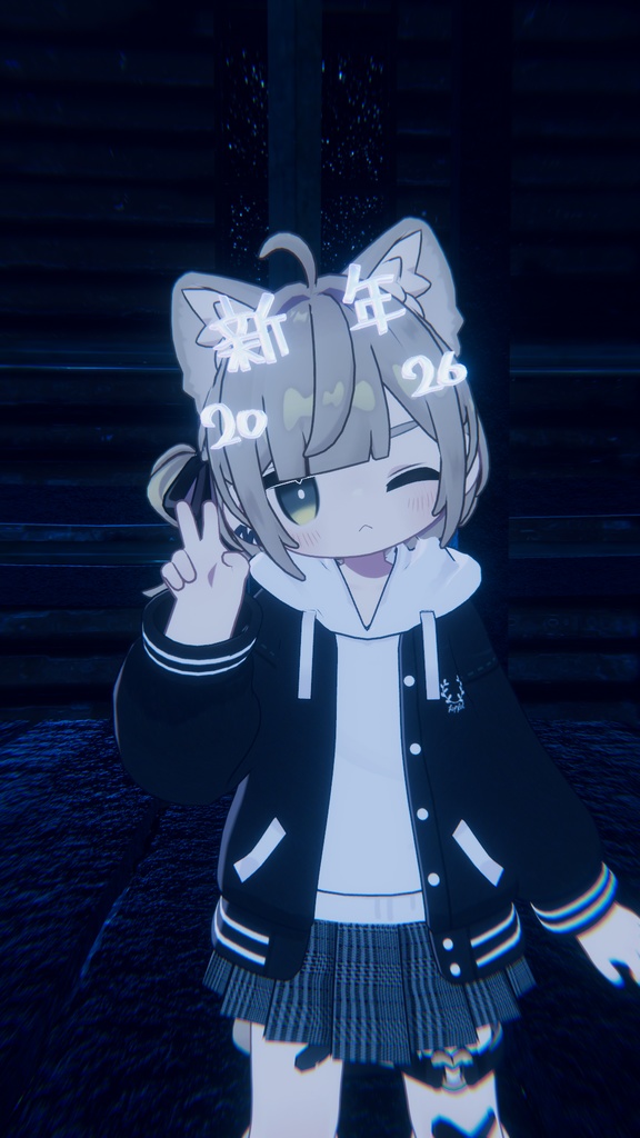 🎆FREE🎆【MA対応】【VRC想定】新年ヘアピン【キプフェル対応】