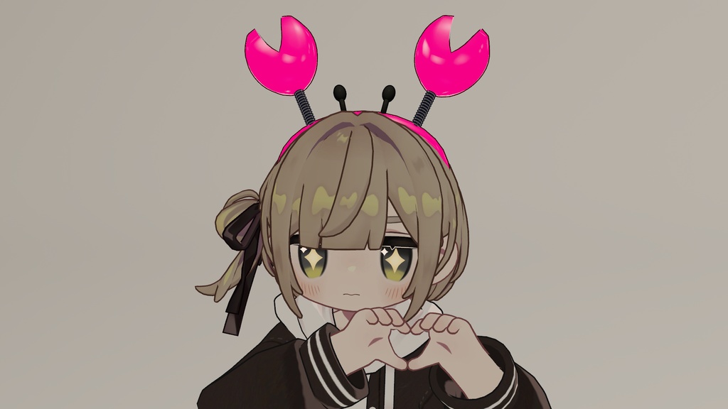 🦀VRC想定🦀販売開始SALE中🦀揺れる!光る!かにかにカチューシャ【MA対応】【キプフェル対応】