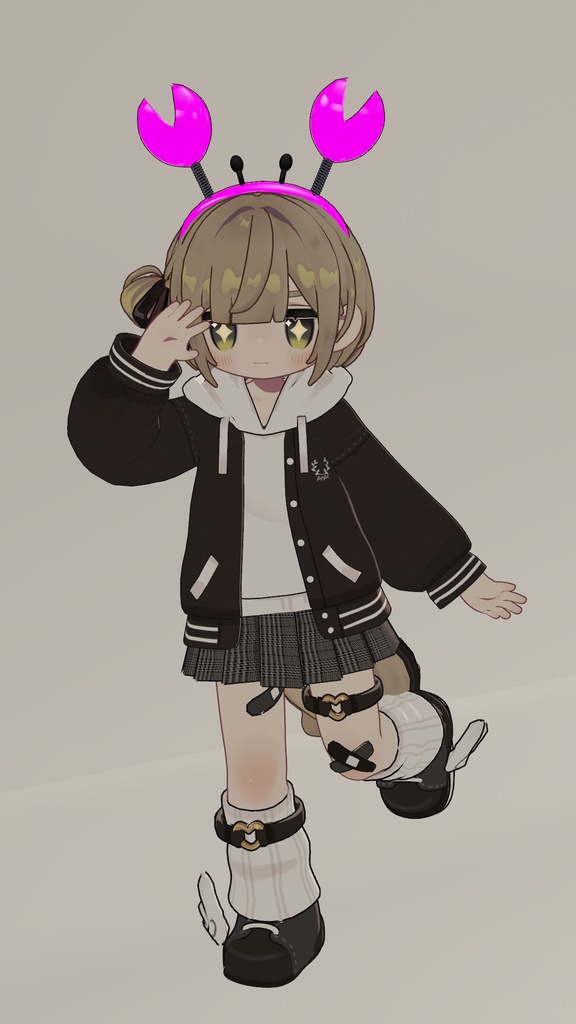 🦀VRC想定🦀販売開始SALE中🦀揺れる!光る!かにかにカチューシャ【MA対応】【キプフェル対応】