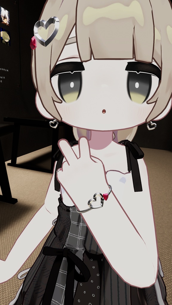 【MA対応】【VRC想定】ハートアクセサリーセット【キプフェル対応】