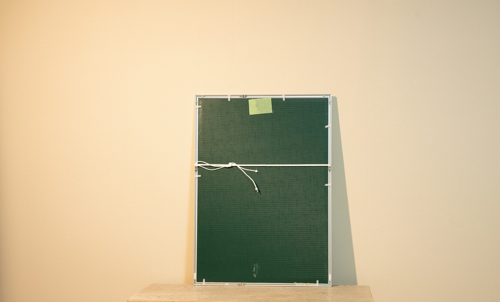 「レースの籠 lace basket」アルミフレーム A3 (420X297mm) 2017年作成