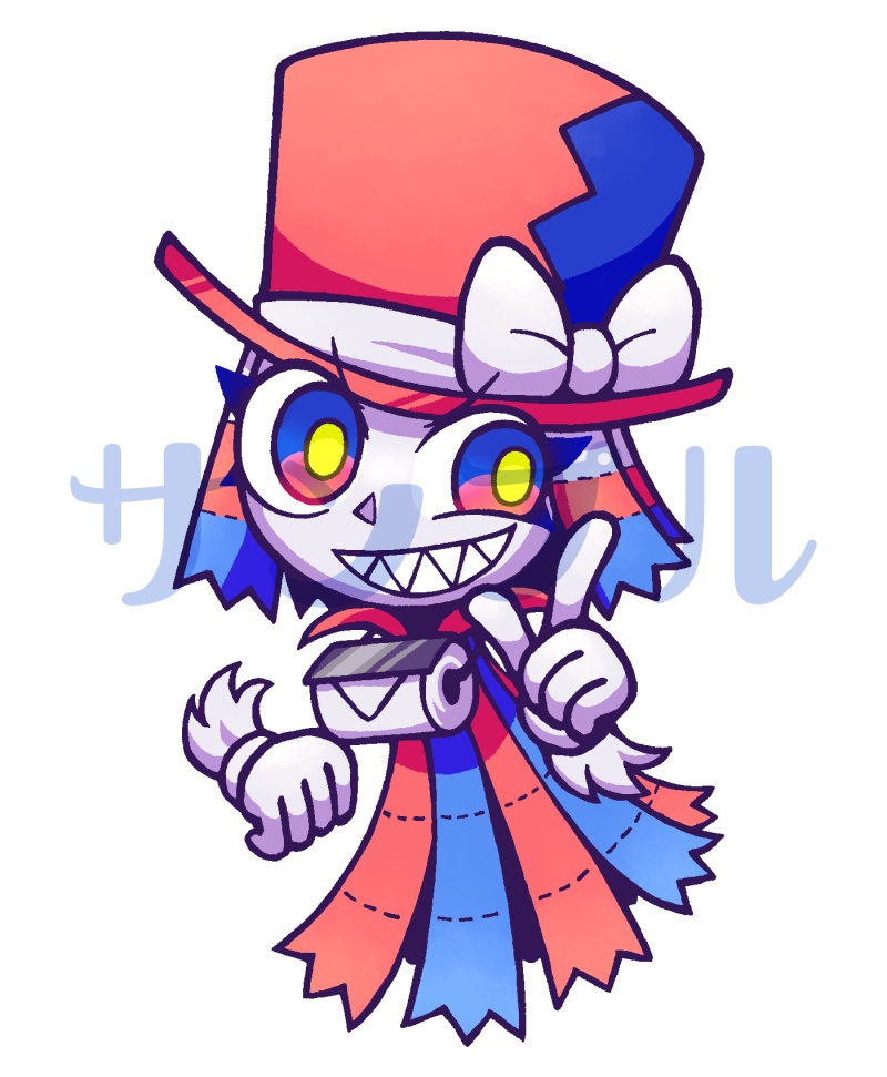 紅藍アクリルキーホルダー（カラフル）