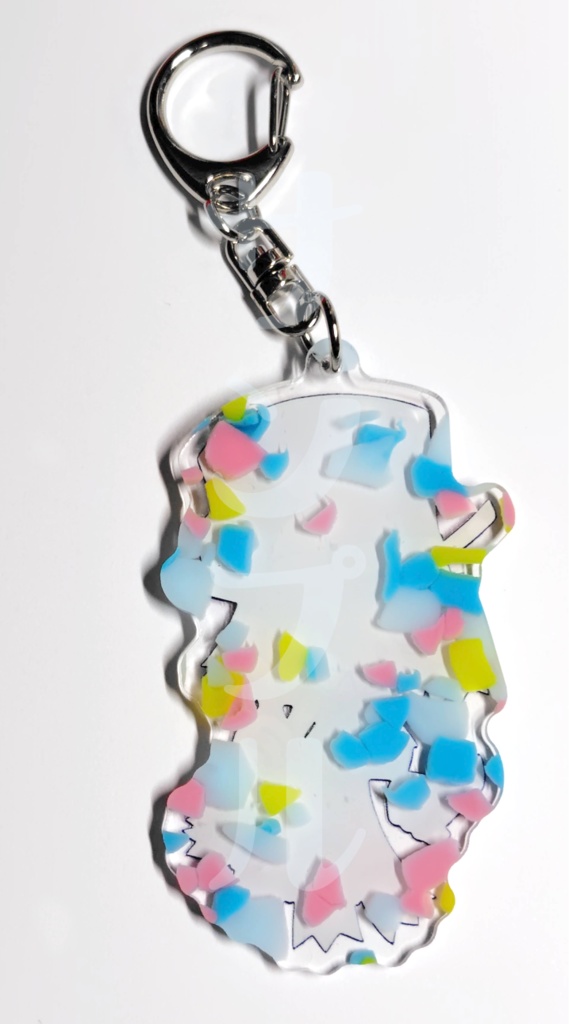 紅藍アクリルキーホルダー(カラフル)