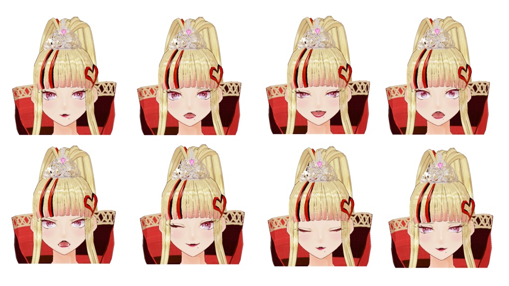 オリジナル3dモデル ハートの女王さま Queen Of Hearts ちびっ子魔女のメメのお店 Booth