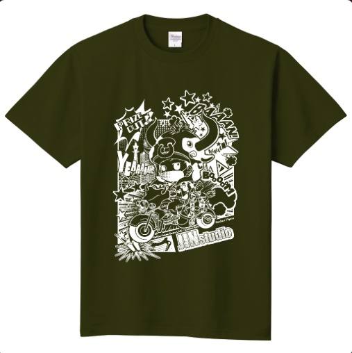 (受注生産)JINstudio 2021SUMMER Tシャツ アーミーグリーン 7月15日締切