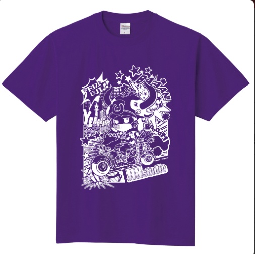 (受注生産)JINstudio 2021SUMMER Tシャツ パープル 7月15日締切