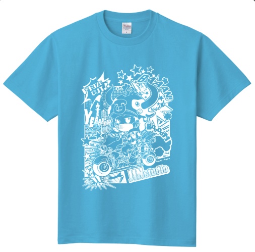 （受注生産）JINstudio 2021SUMMER Tシャツ　シーブルー　7月15日締切