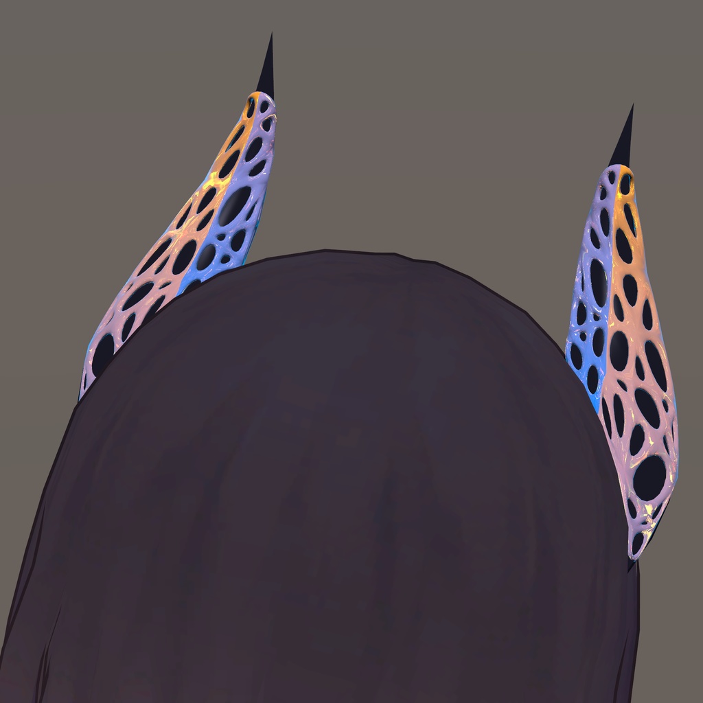 くろなつちゃん用ツノのアクセサリー2種