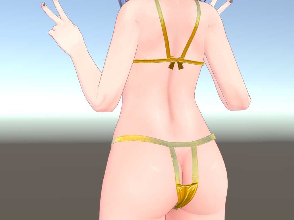 桔梗ちゃん用金ビキニ「ビザント」