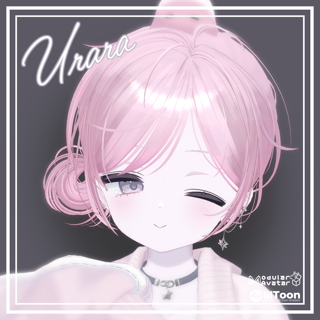 【🌟アバター対応追加記念SALE🌟】✧StarChain✧【VRChat向けピアス】