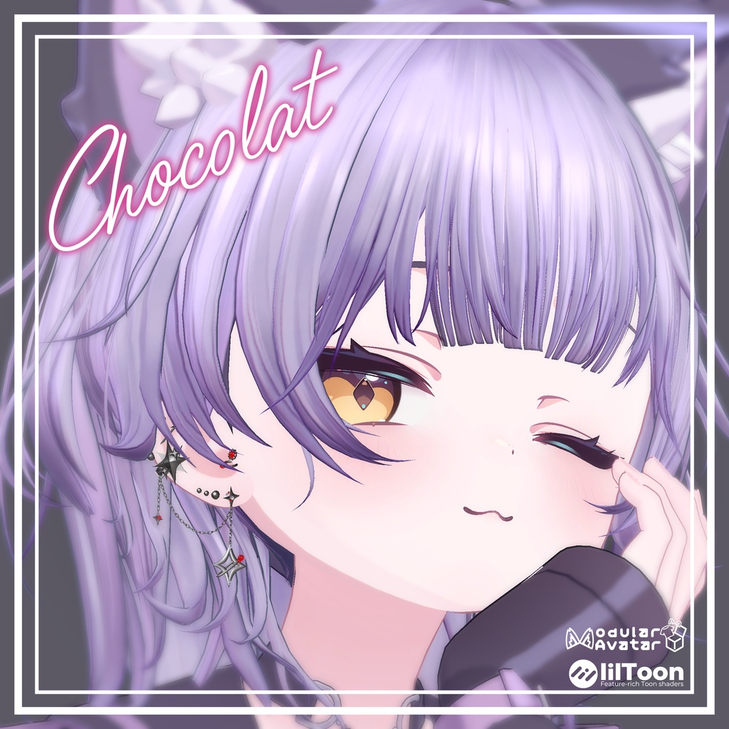 【🌟アバター追加SALE🌟】✧StarChain✧【VRChat向けピアス】