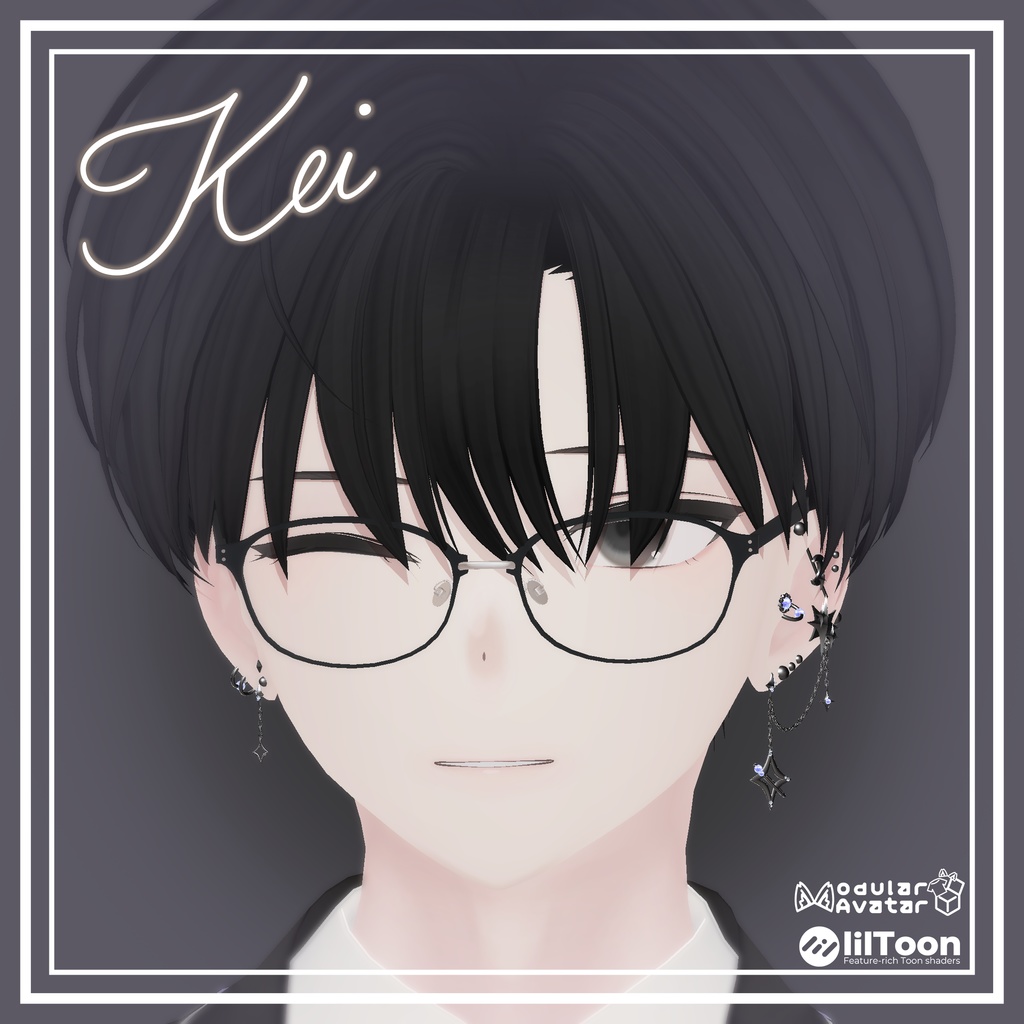 【21アバター対応】✧StarChain✧【VRChat向けピアス】