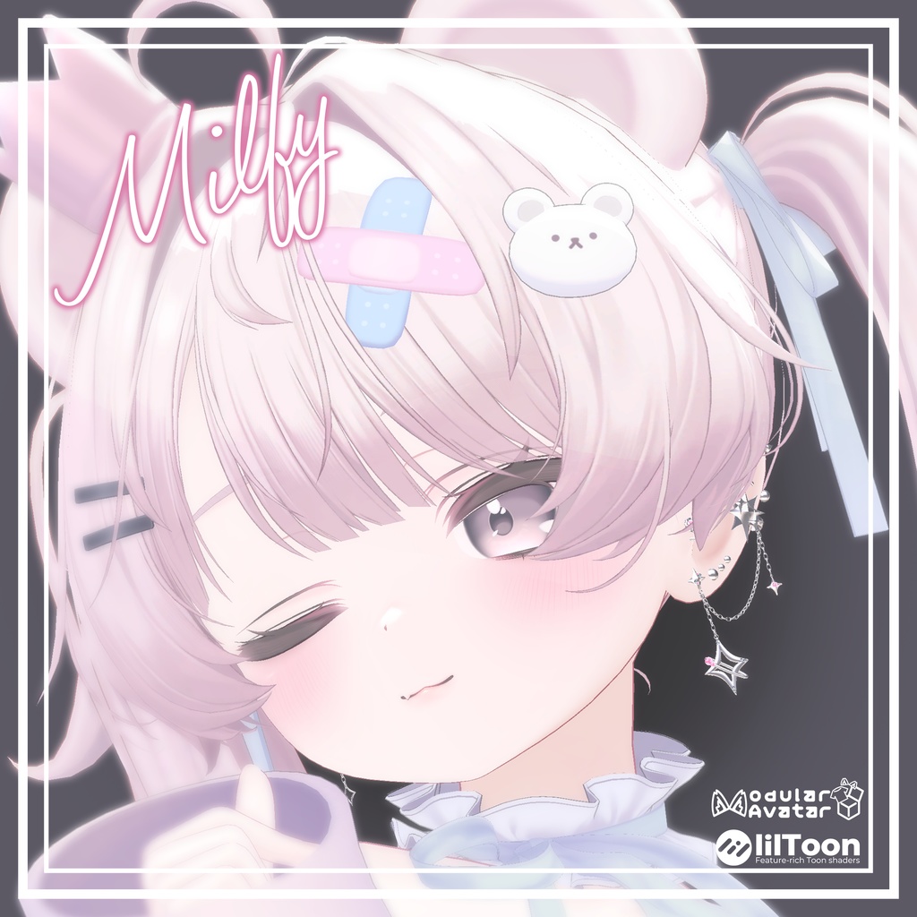 【🌟アバター追加SALE🌟】✧StarChain✧【VRChat向けピアス】