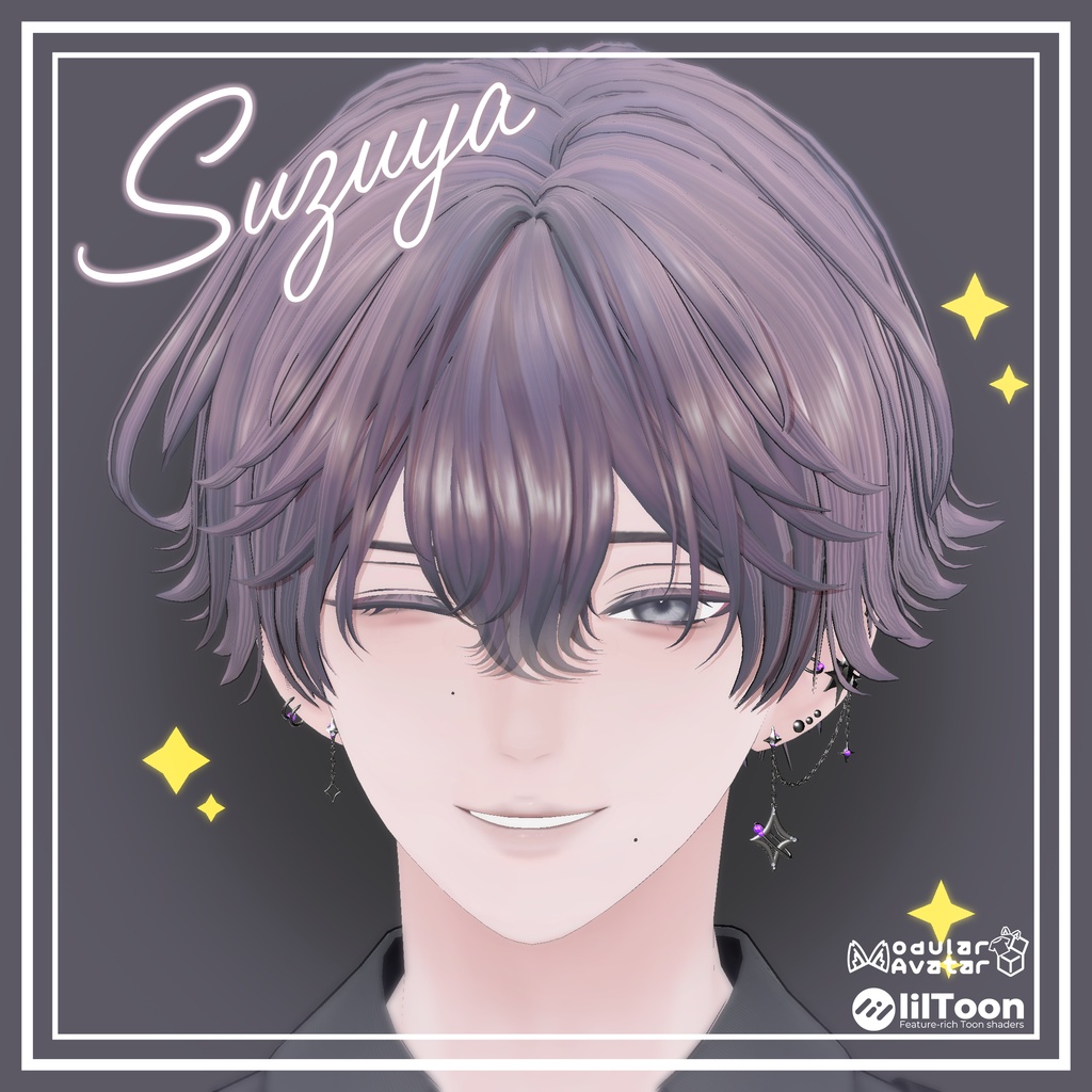 【🌟アバター対応追加記念SALE🌟】✧StarChain✧【VRChat向けピアス】