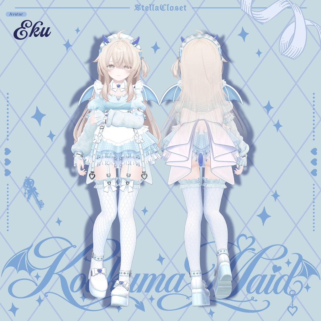 【発売記念SALE】🦇❤️小悪魔メイド❤️🦇-KoakumaMaid-【VRChat向け衣装モデル】