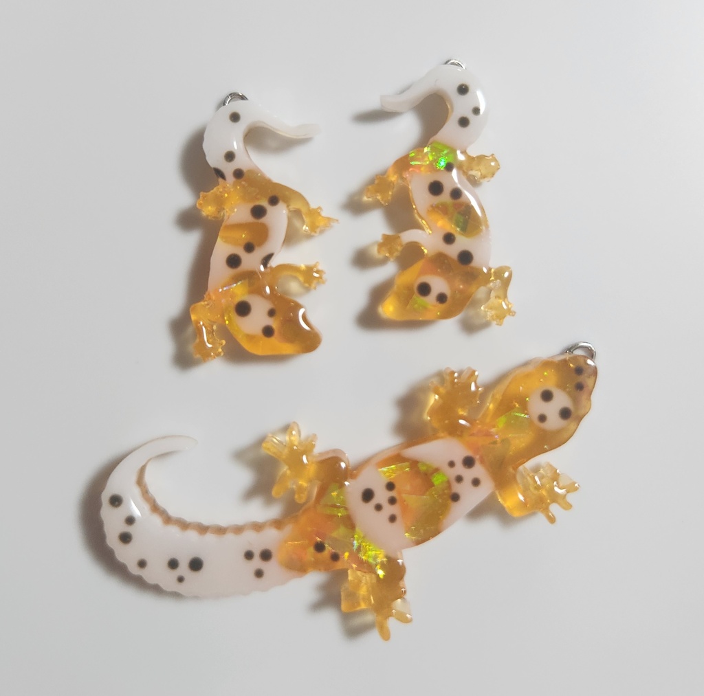 【タンジェリン(パープルヘッド)】レオパアクセサリー/ピアス他