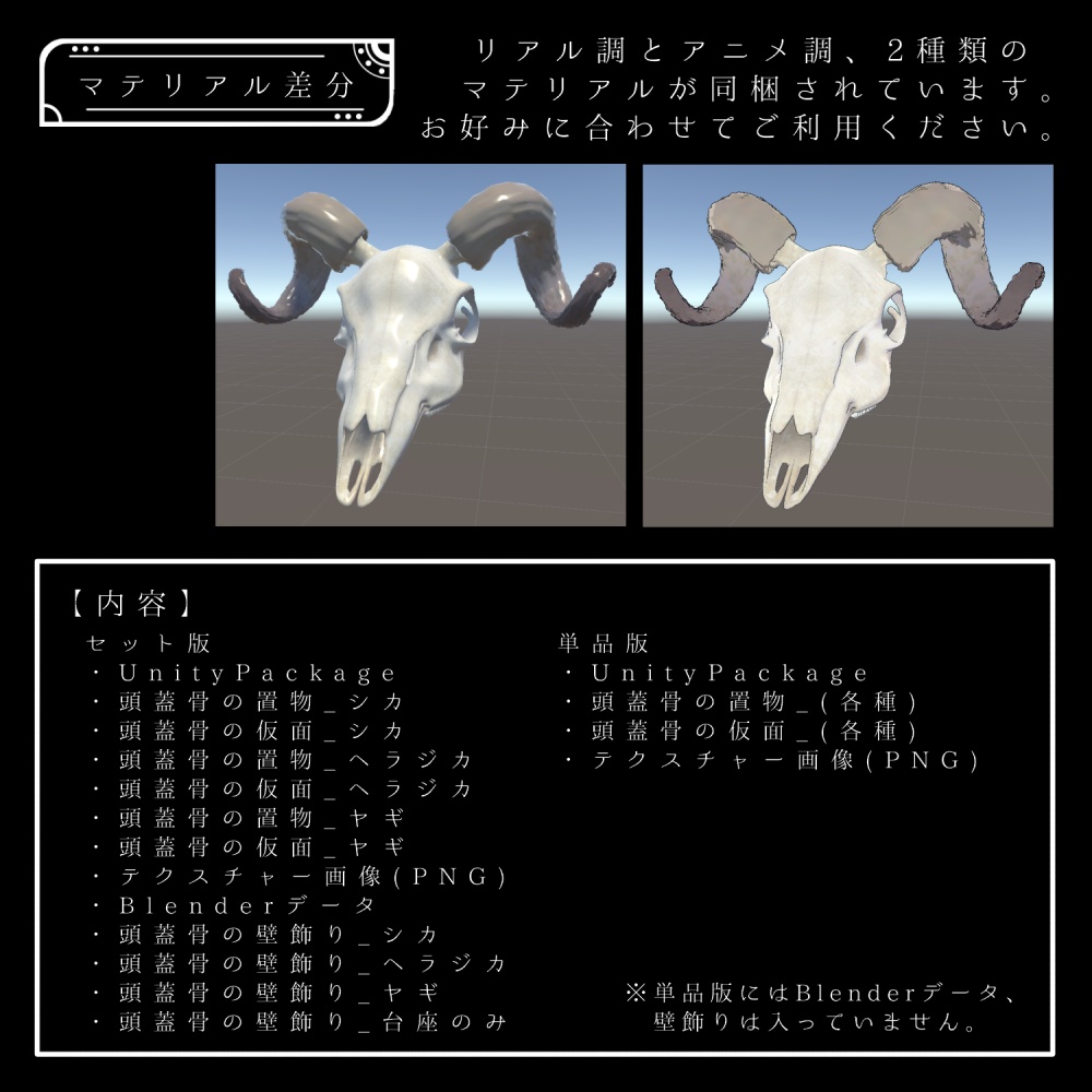 【3Dモデル】動物の頭蓋骨