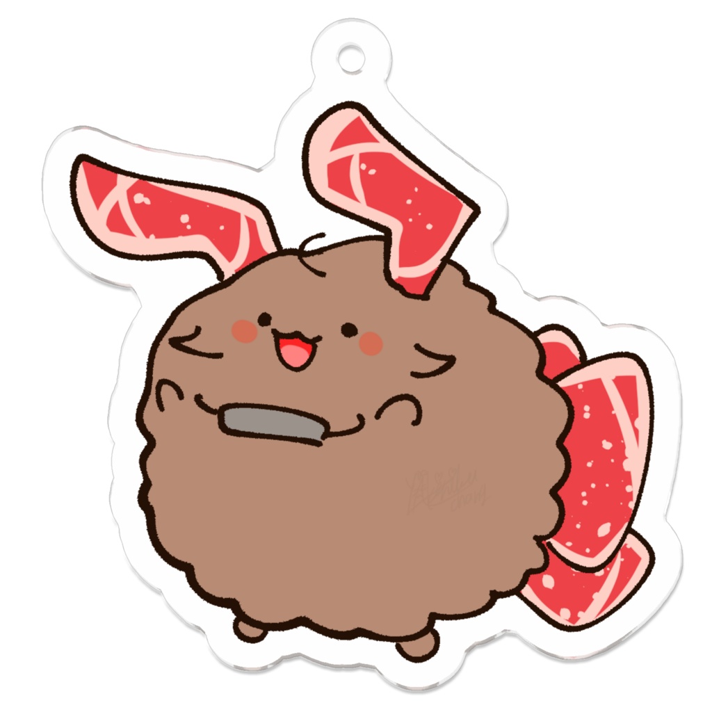 【毛玉】毛玉のアクリルキーホルダー