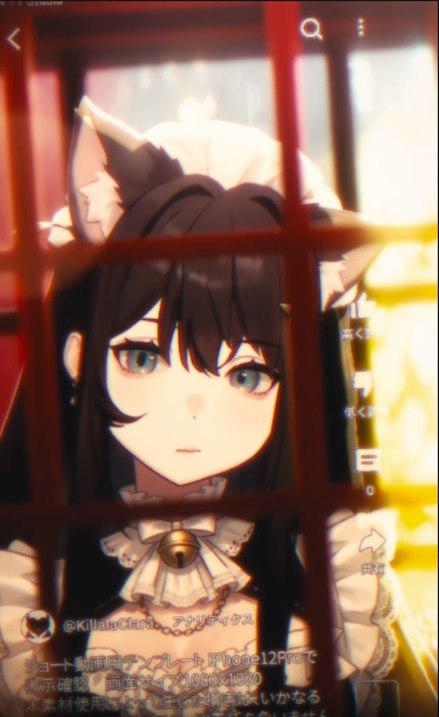 【Vtuber model】黒にゃんメイド Live2D モデル【配信・自作枠向け 】