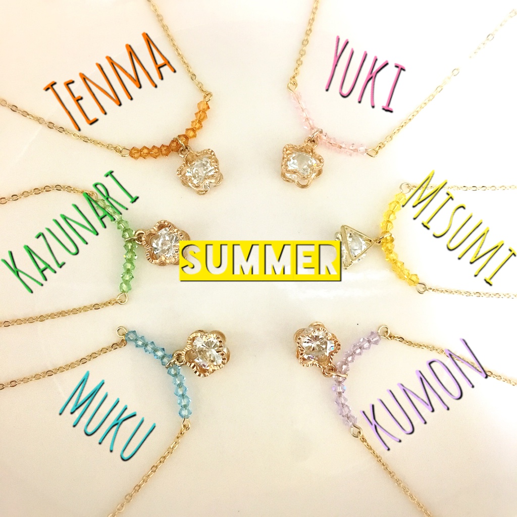 A3! お花とスワロフスキーのネックレス