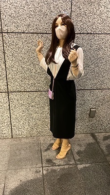 区役所職員っぽいマスクねーさん