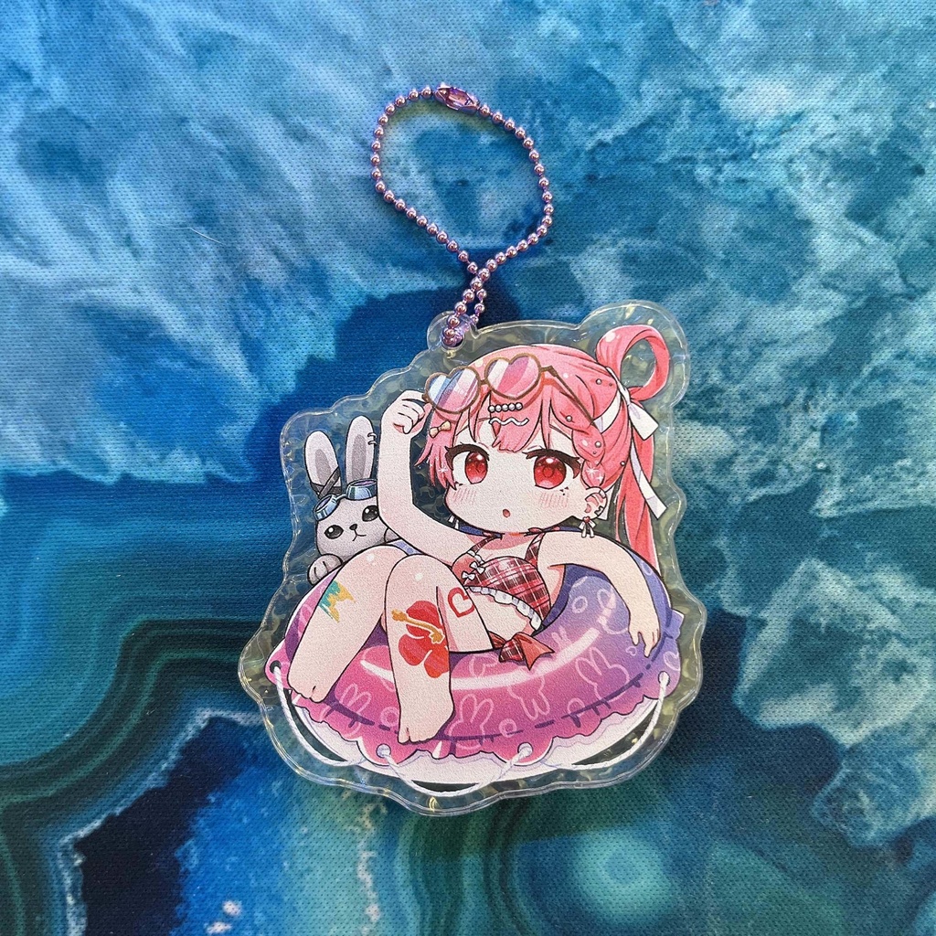 【C105】エル アクリルキーホルダー(浮き輪)